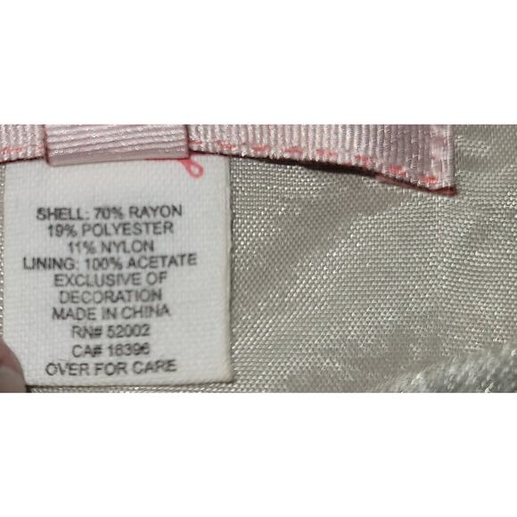 Intuitions Silver Shiny Metallic Embroidered A-Line Skirt 6 Hidden Pockets Lined - Picture 4 of 7